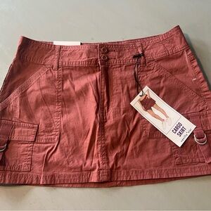 New! Vanilla Star Brick Color Cotton Cargo Mini- Skirt Size Small